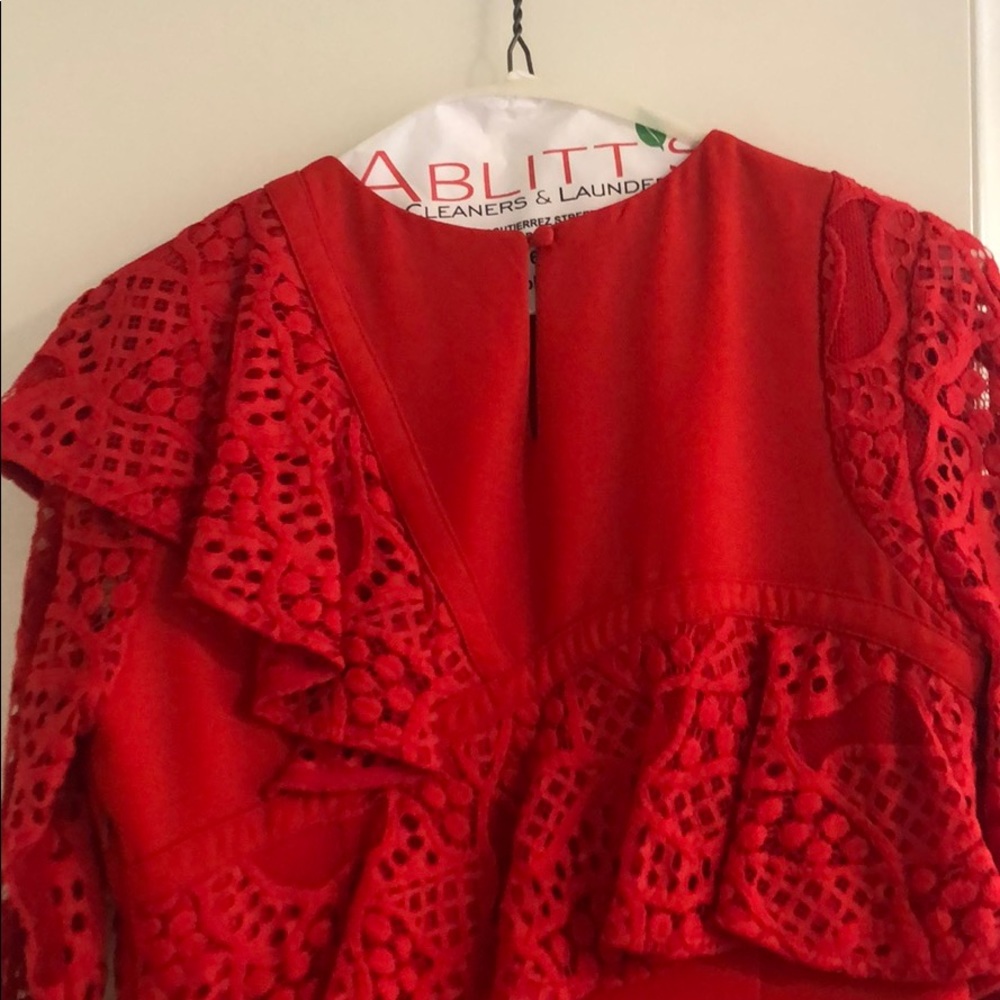 Aijek Red Ruffle Dress - Picture 5 of 5